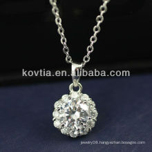 Luxurious cubic zircon diamond and 925 sterling silver pendants